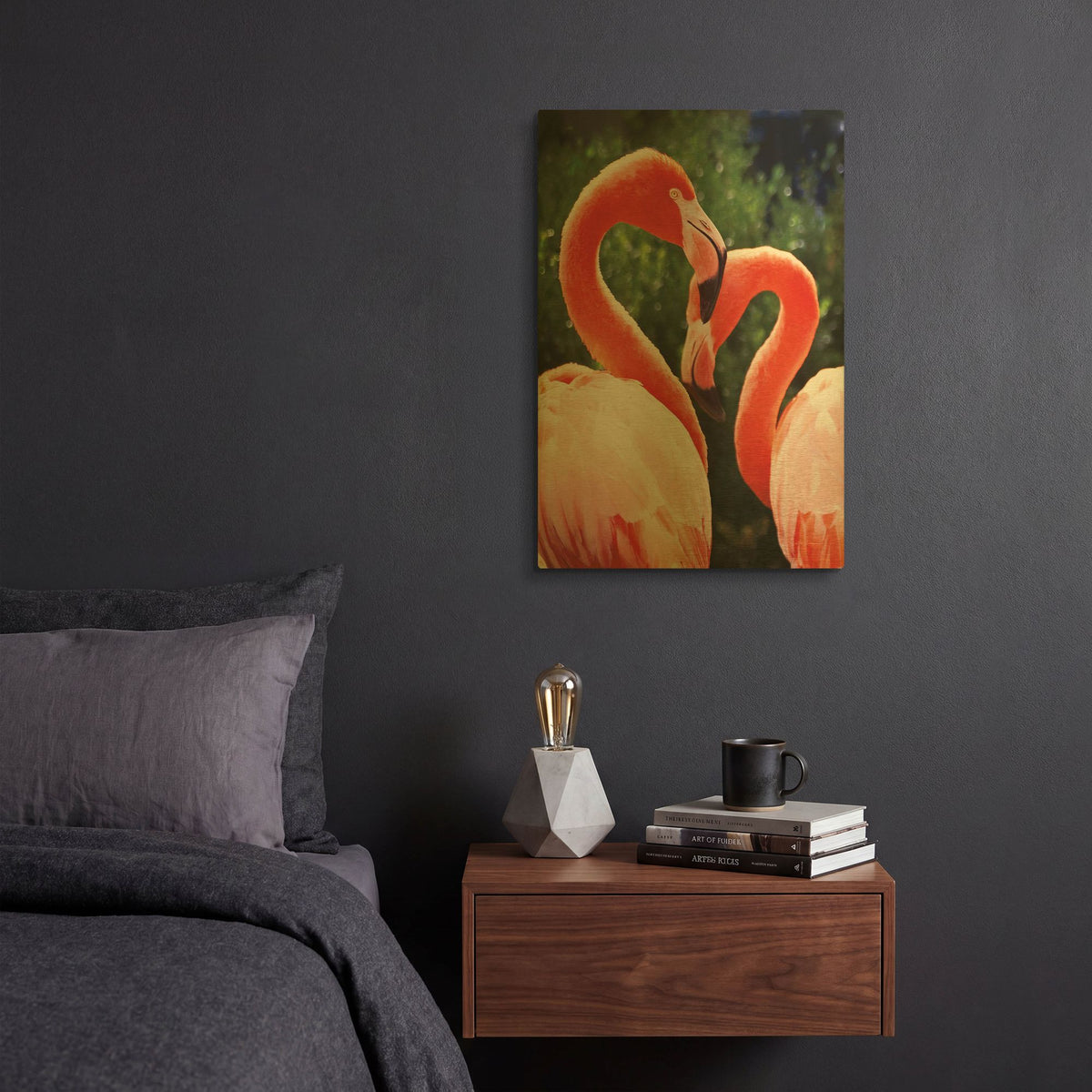 'Flamingo II' By Debra Van Swearingen Gold Metal Wall Art