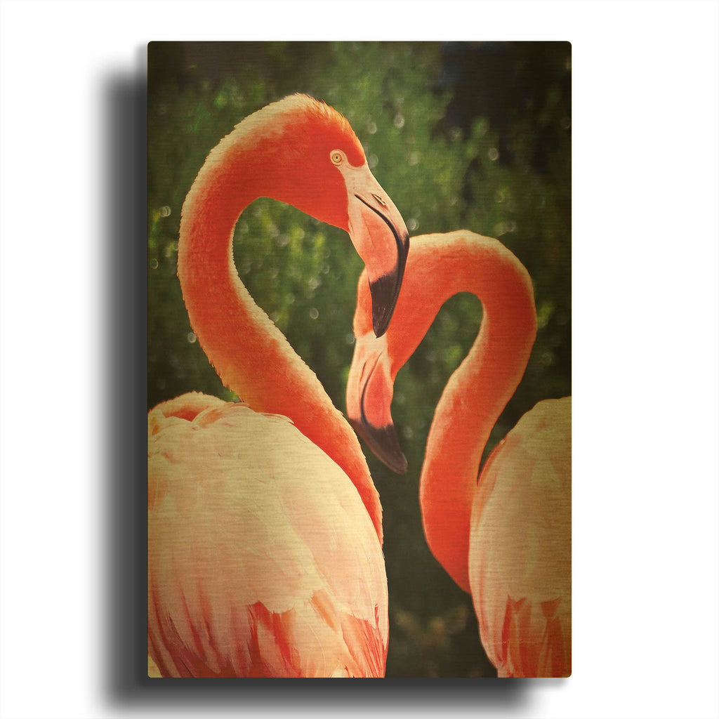 'Flamingo II' By Debra Van Swearingen Gold Metal Wall Art