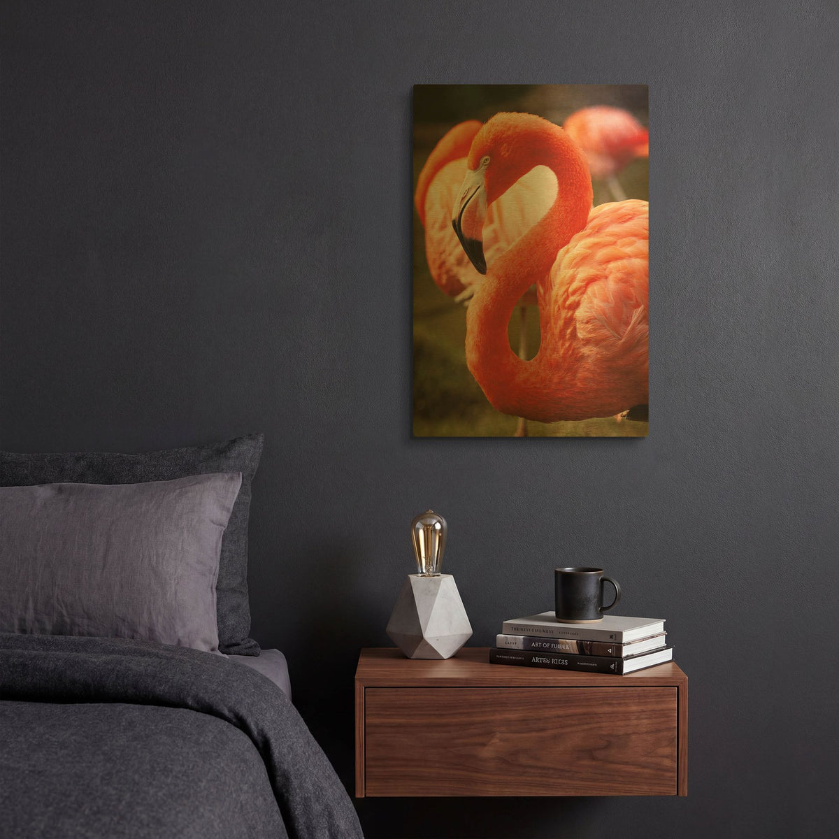 'Flamingo III' By Debra Van Swearingen Gold Metal Wall Art