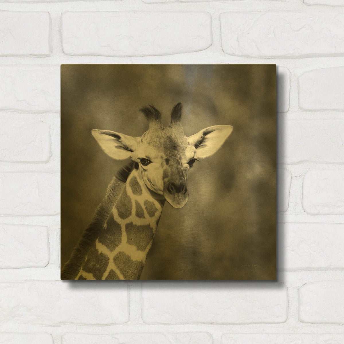 'Little Guy' By Debra Van Swearingen Gold Metal Wall Art