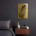 'Feather Shadow IV' By Debra Van Swearingen Gold Metal Wall Art