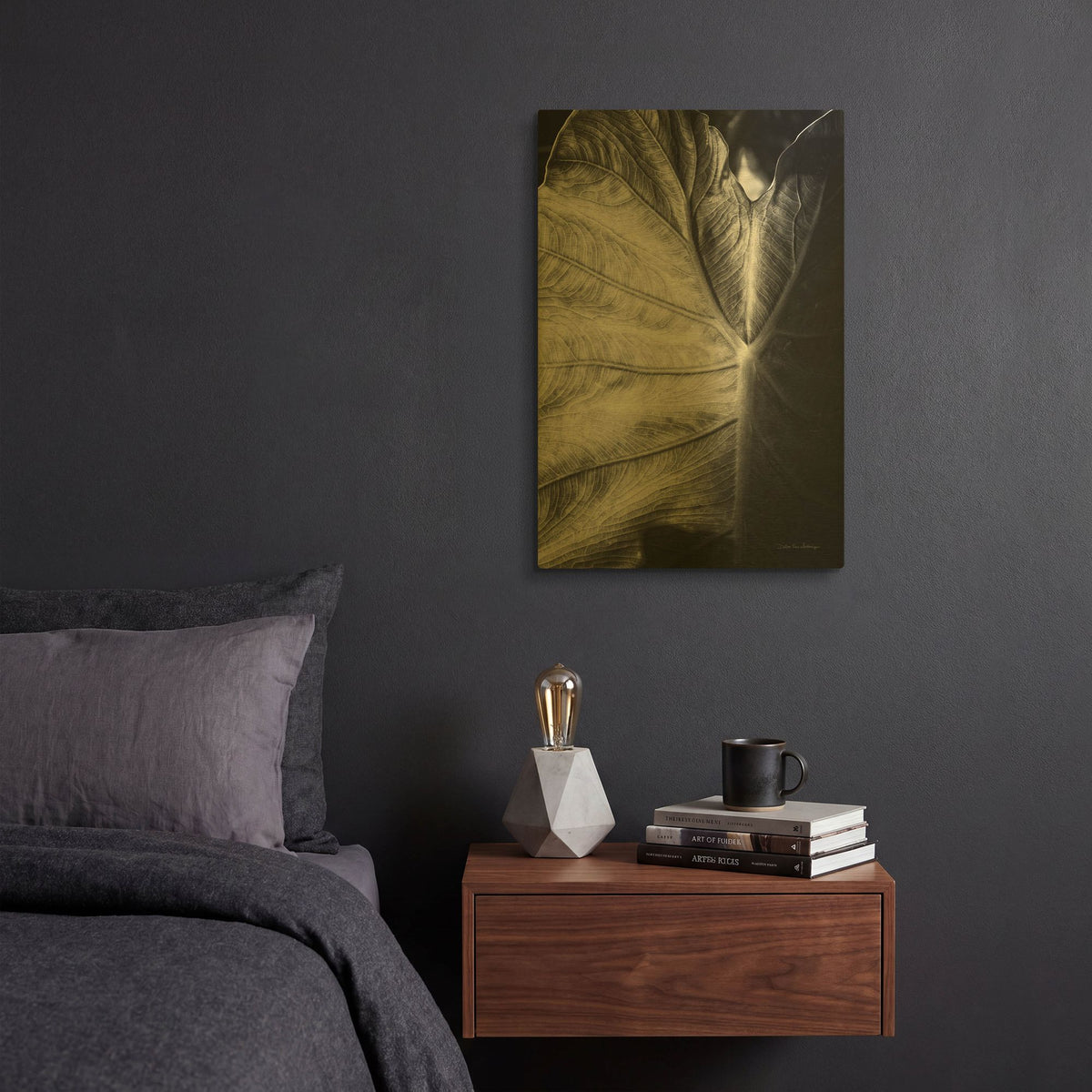 'Elephant Ear I' By Debra Van Swearingen Gold Metal Wall Art