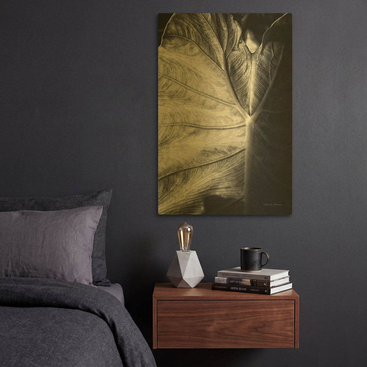'Elephant Ear I' By Debra Van Swearingen Gold Metal Wall Art