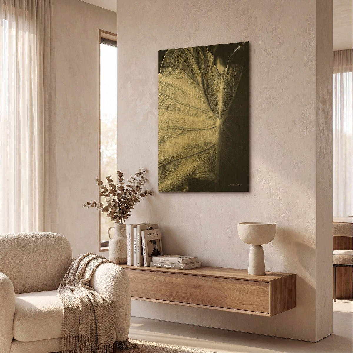 'Elephant Ear I' By Debra Van Swearingen Gold Metal Wall Art