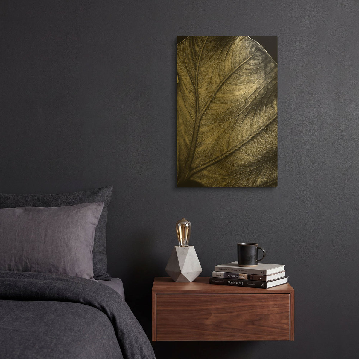'Elephant Ear II' By Debra Van Swearingen Gold Metal Wall Art