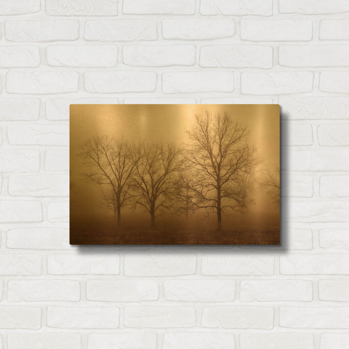 'Morning Calm III' By Debra Van Swearingen Gold Metal Wall Art