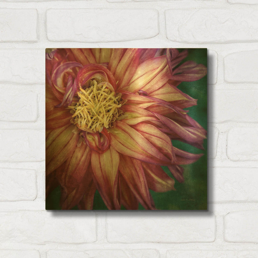 'Dahlia I' By Debra Van Swearingen Gold Metal Wall Art