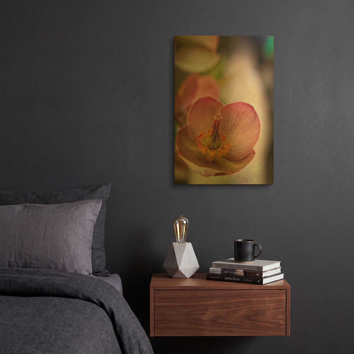 'Lenton Rose III' By Debra Van Swearingen Gold Metal Wall Art