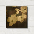 'White Dogwood III' By Debra Van Swearingen Gold Metal Wall Art