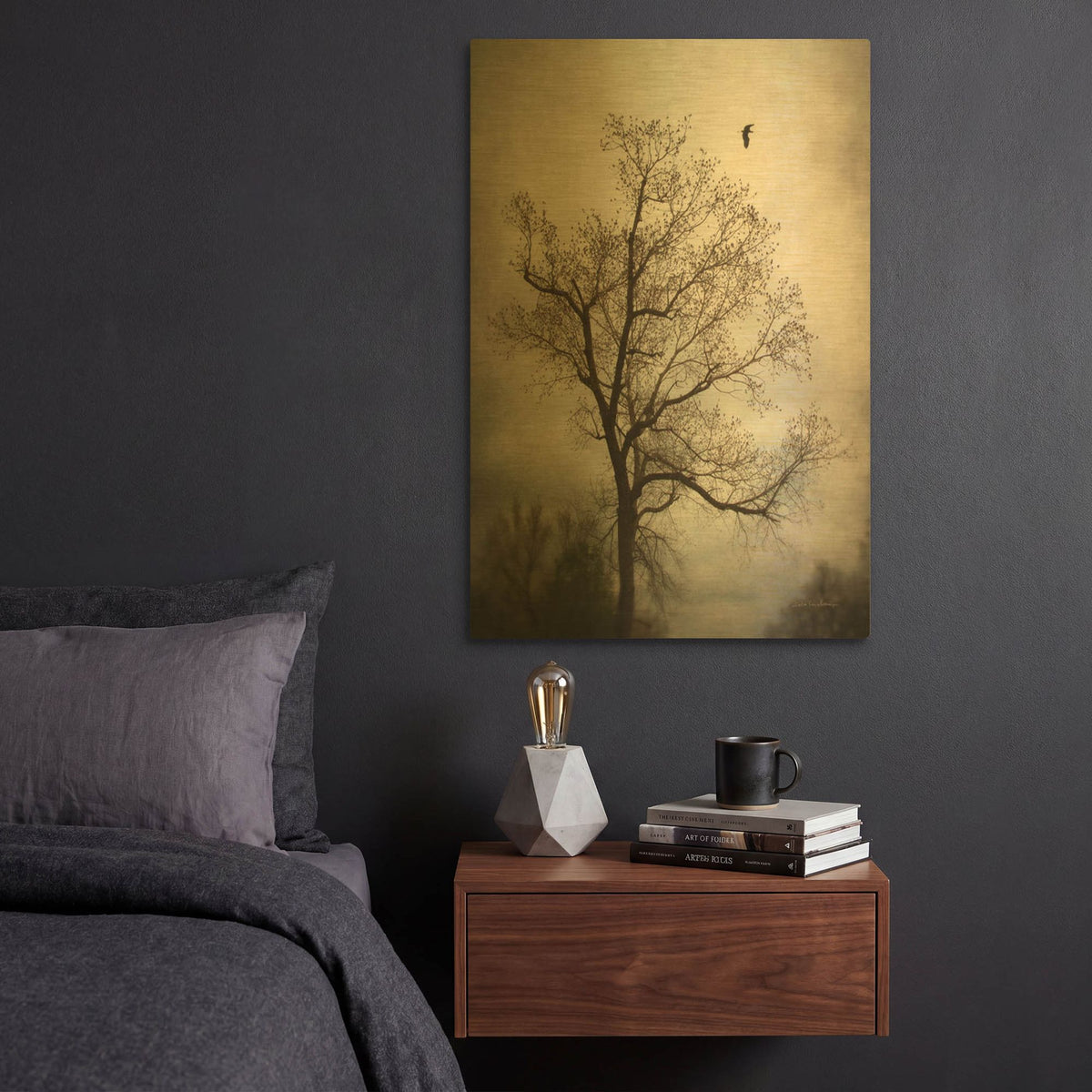 'The Flyover' By Debra Van Swearingen Gold Metal Wall Art