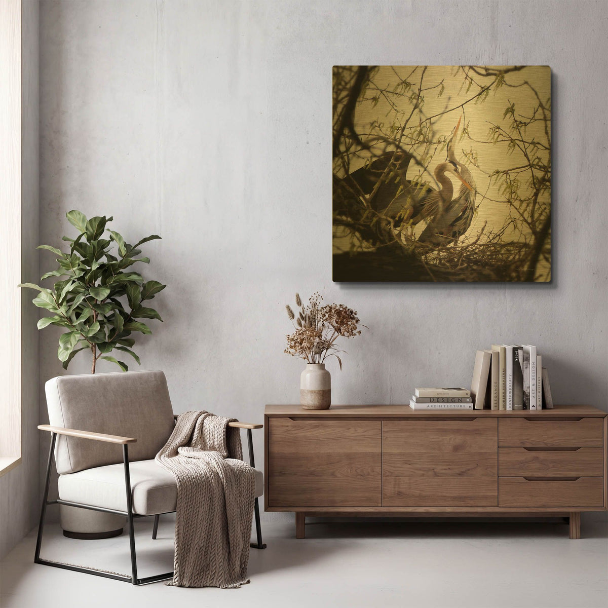 'Connection' By Debra Van Swearingen Gold Metal Wall Art