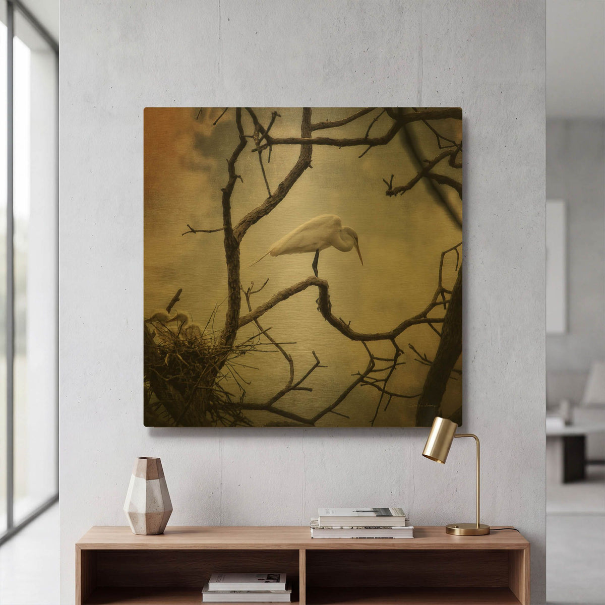 'Respite' By Debra Van Swearingen Gold Metal Wall Art