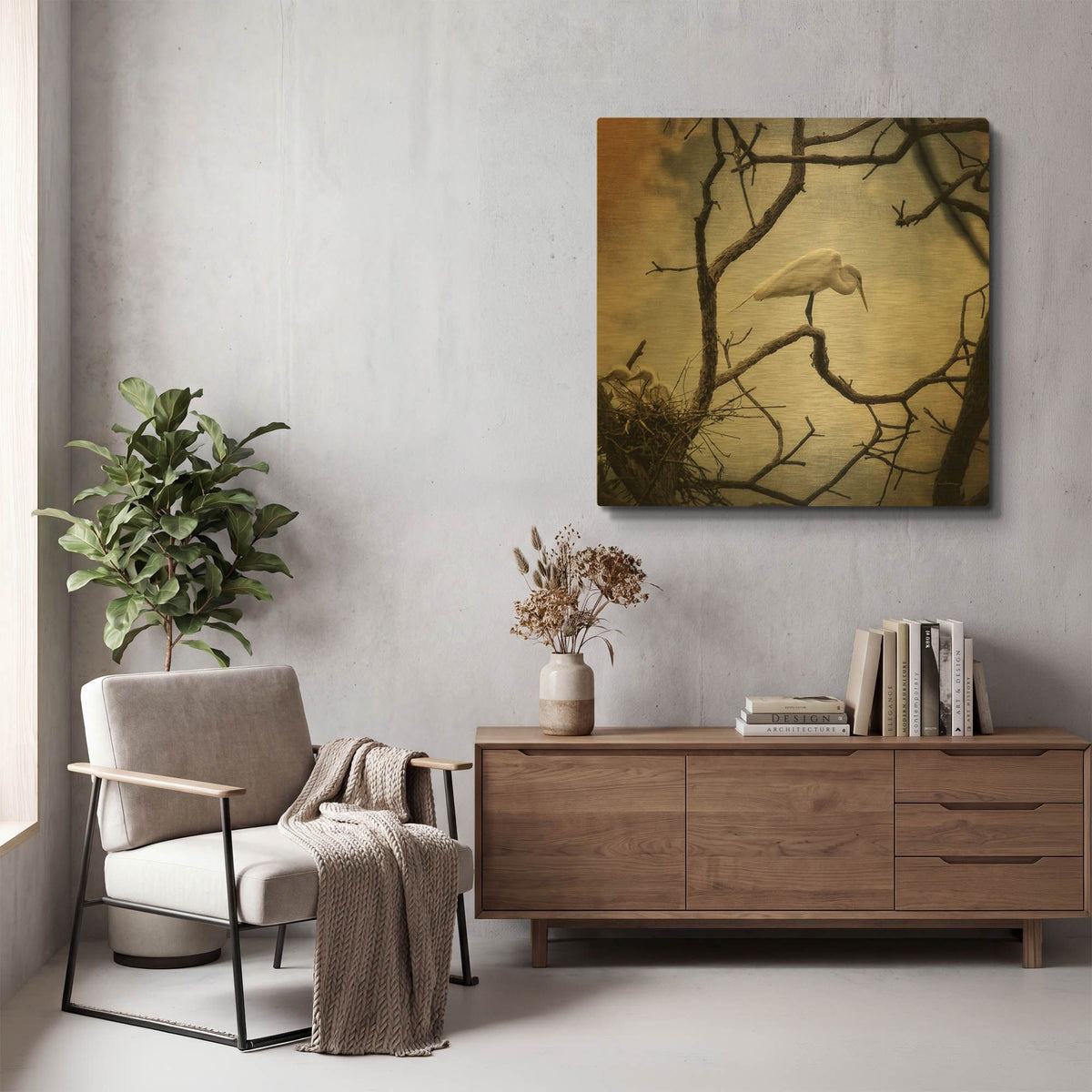'Respite' By Debra Van Swearingen Gold Metal Wall Art