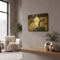 'Pasture Cow' By Debra Van Swearingen Gold Metal Wall Art