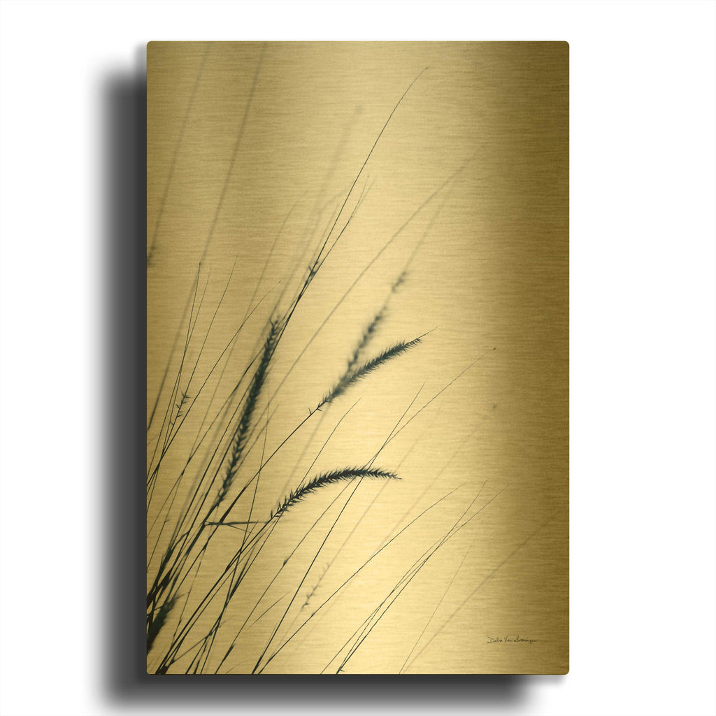 'Field Grasses I' By Debra Van Swearingen Gold Metal Wall Art
