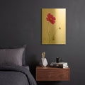 'Magenta Cosmos I' By Debra Van Swearingen Gold Metal Wall Art