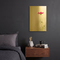 'Magenta Cosmos II' By Debra Van Swearingen Gold Metal Wall Art