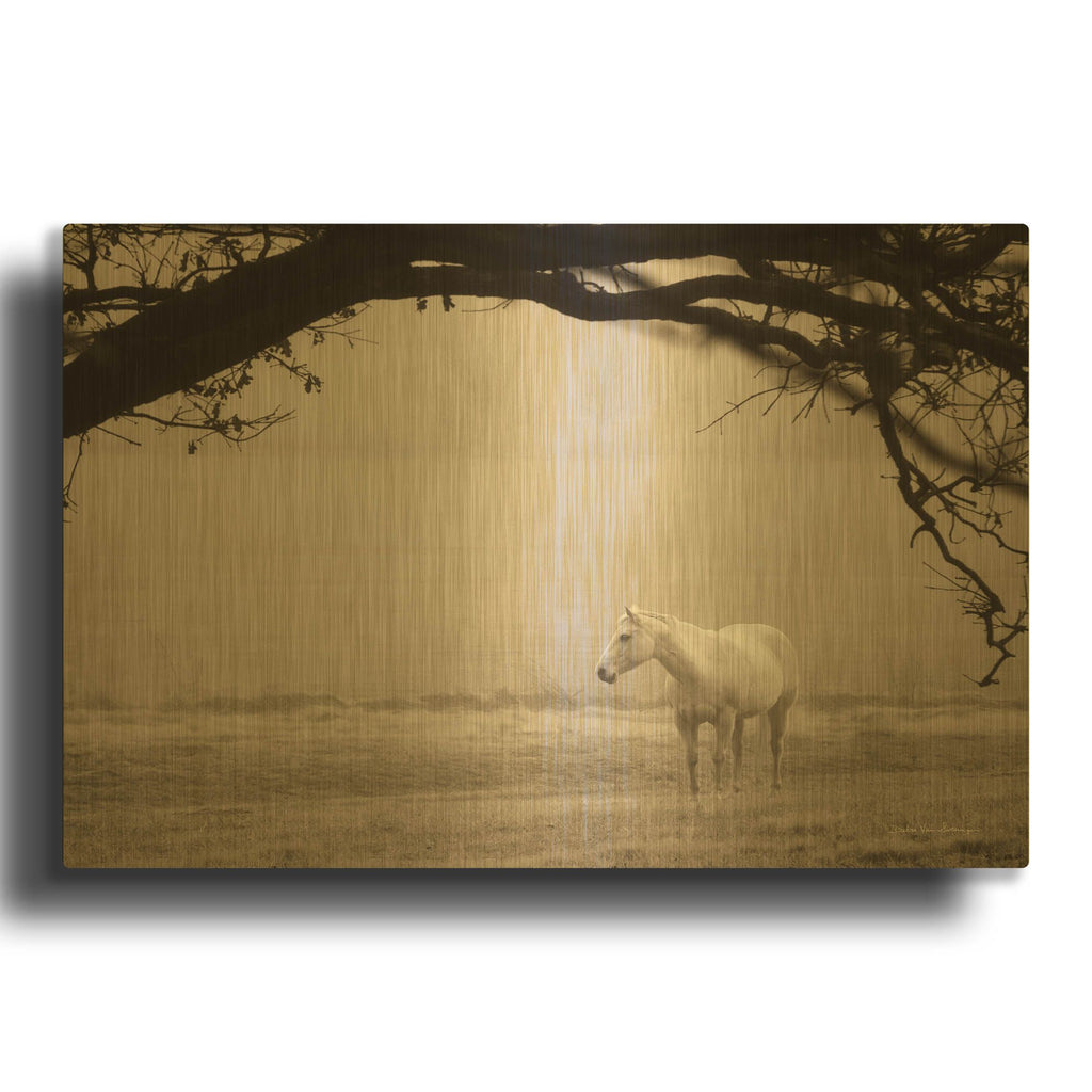 'Hazy Horse II' By Debra Van Swearingen Gold Metal Wall Art
