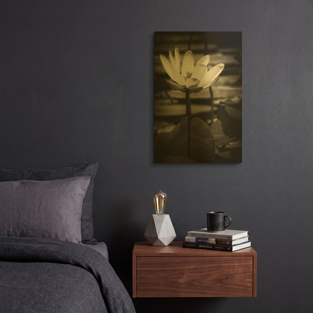 'Lotus Flower VIII' By Debra Van Swearingen Gold Metal Wall Art