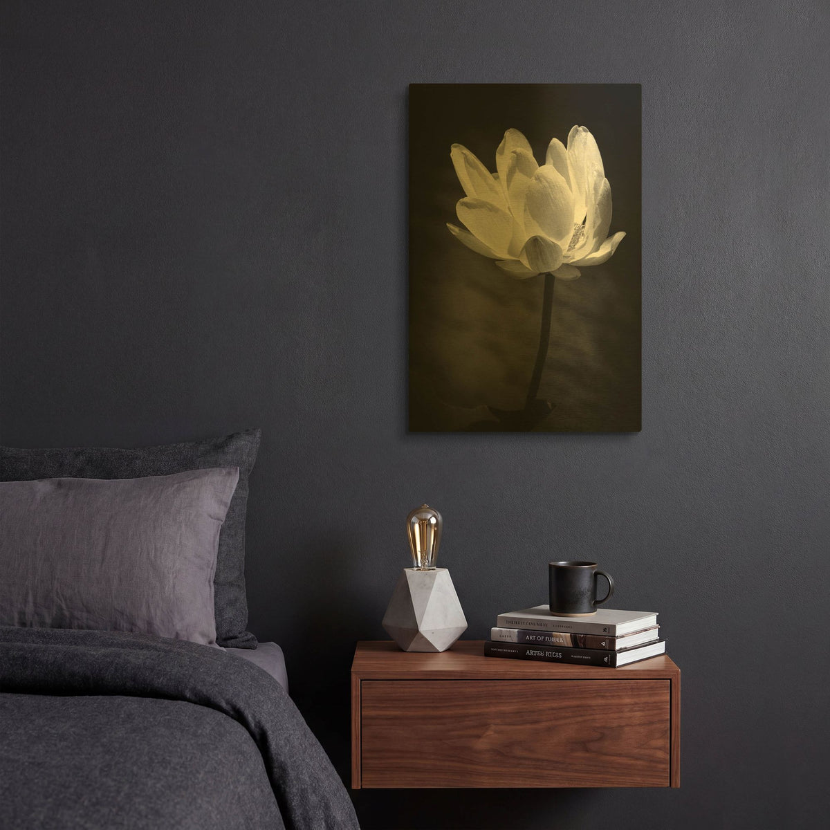'Lotus Flower X' By Debra Van Swearingen Gold Metal Wall Art