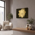 'Lotus Flower III' By Debra Van Swearingen Gold Metal Wall Art