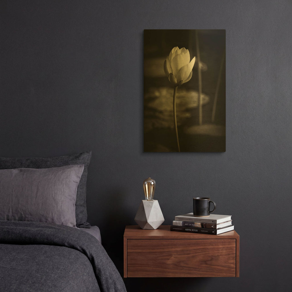 'Lotus Flower VI' By Debra Van Swearingen Gold Metal Wall Art