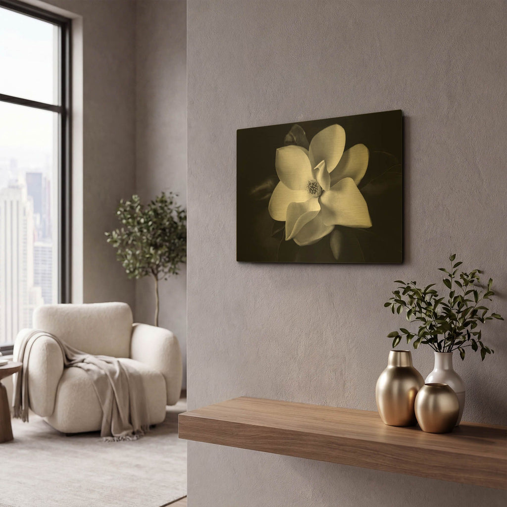 'SID14511_Magnolia' By Debra Van Swearingen Gold Metal Wall Art