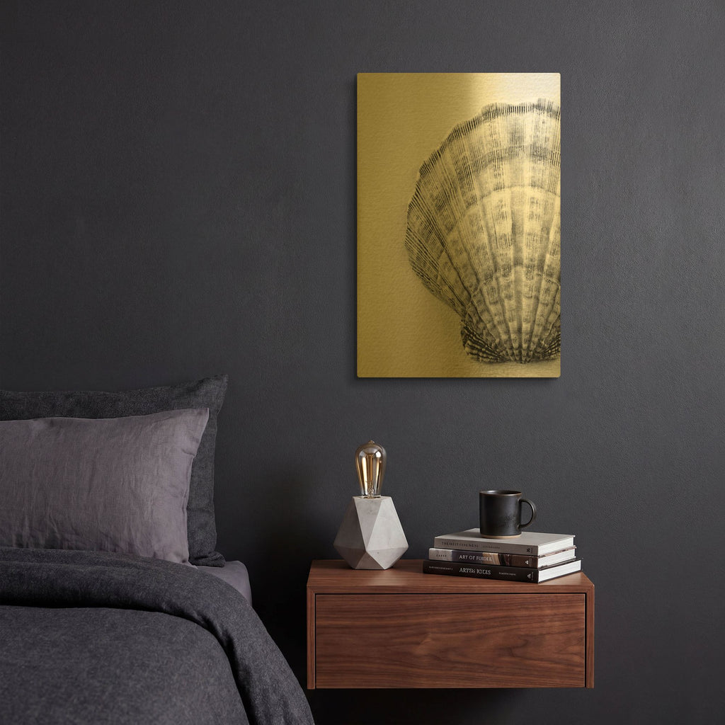 'On The Half Shell' By Debra Van Swearingen Gold Metal Wall Art