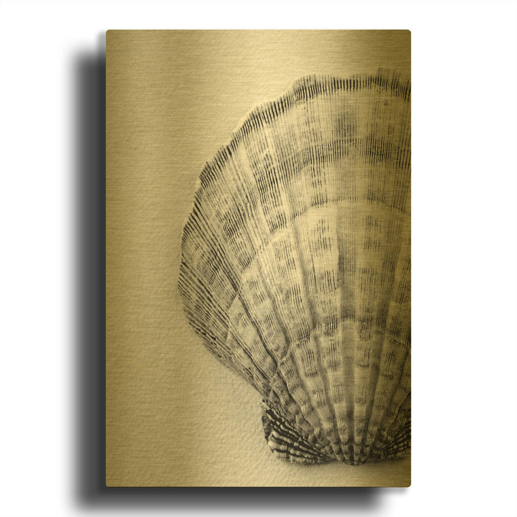 'On The Half Shell' By Debra Van Swearingen Gold Metal Wall Art