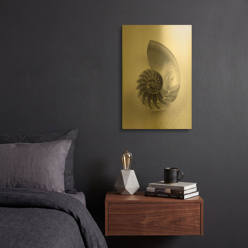 'Nautilus 4' By Debra Van Swearingen Gold Metal Wall Art
