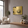 'Lotus Flower IV' By Debra Van Swearingen Gold Metal Wall Art