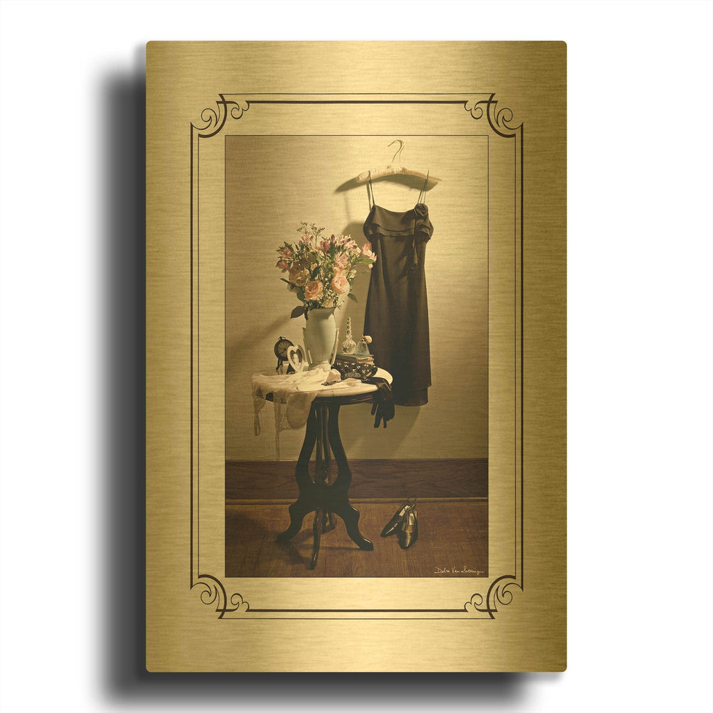 'Anticipation Hers' By Debra Van Swearingen Gold Metal Wall Art