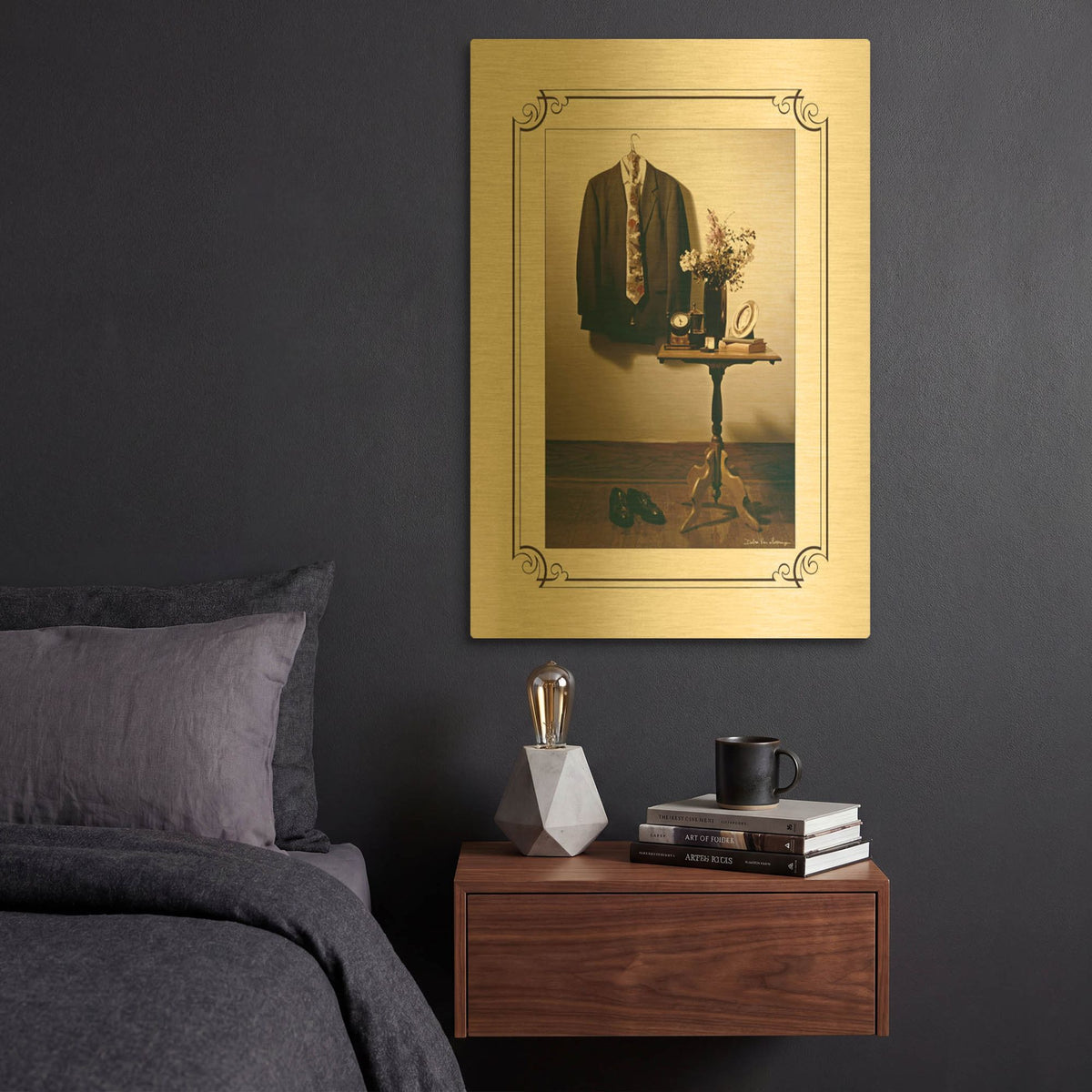 'Anticipation Him' By Debra Van Swearingen Gold Metal Wall Art