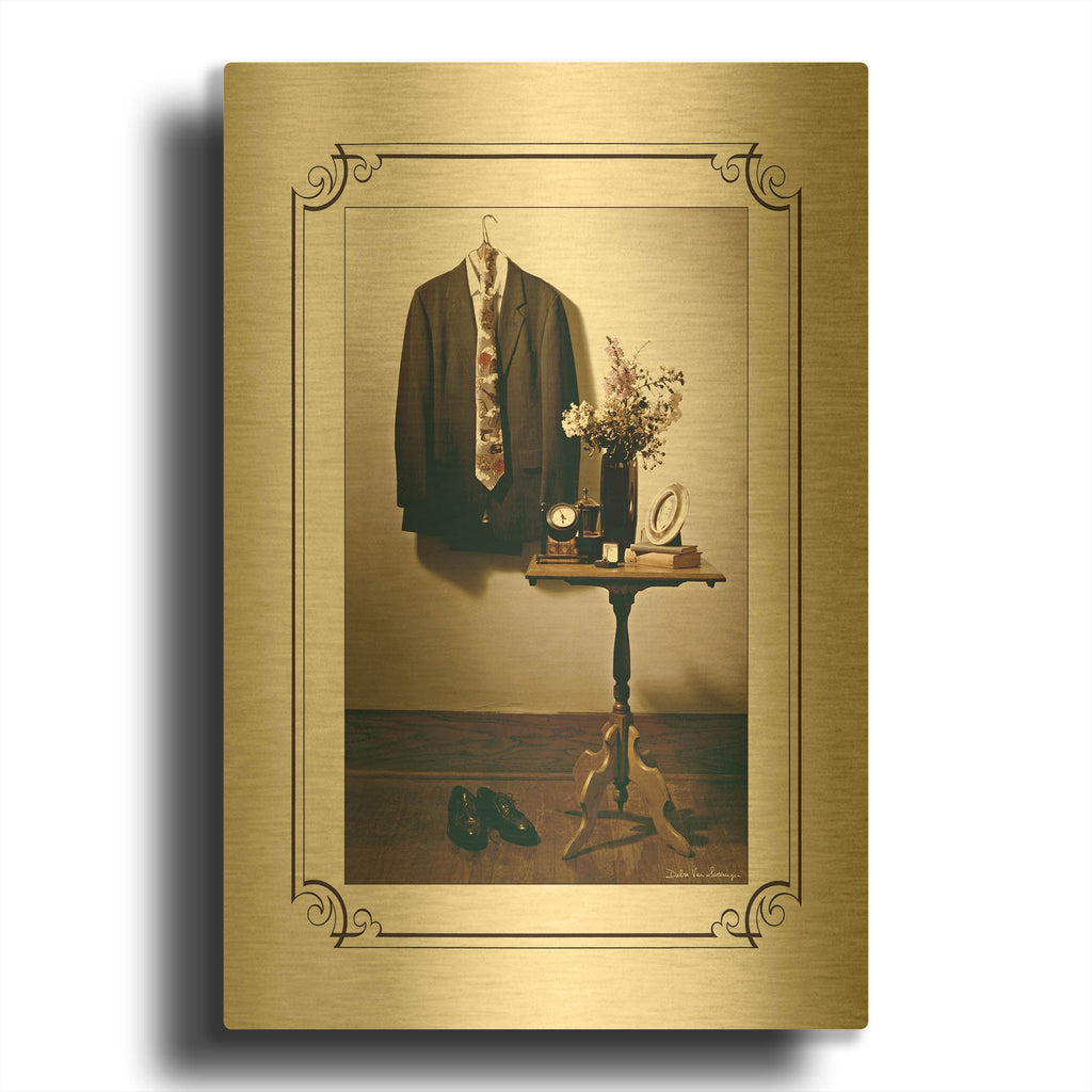 'Anticipation Him' By Debra Van Swearingen Gold Metal Wall Art