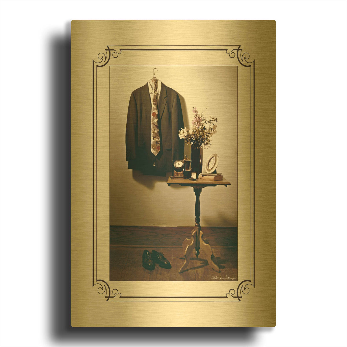 'Anticipation Him' By Debra Van Swearingen Gold Metal Wall Art