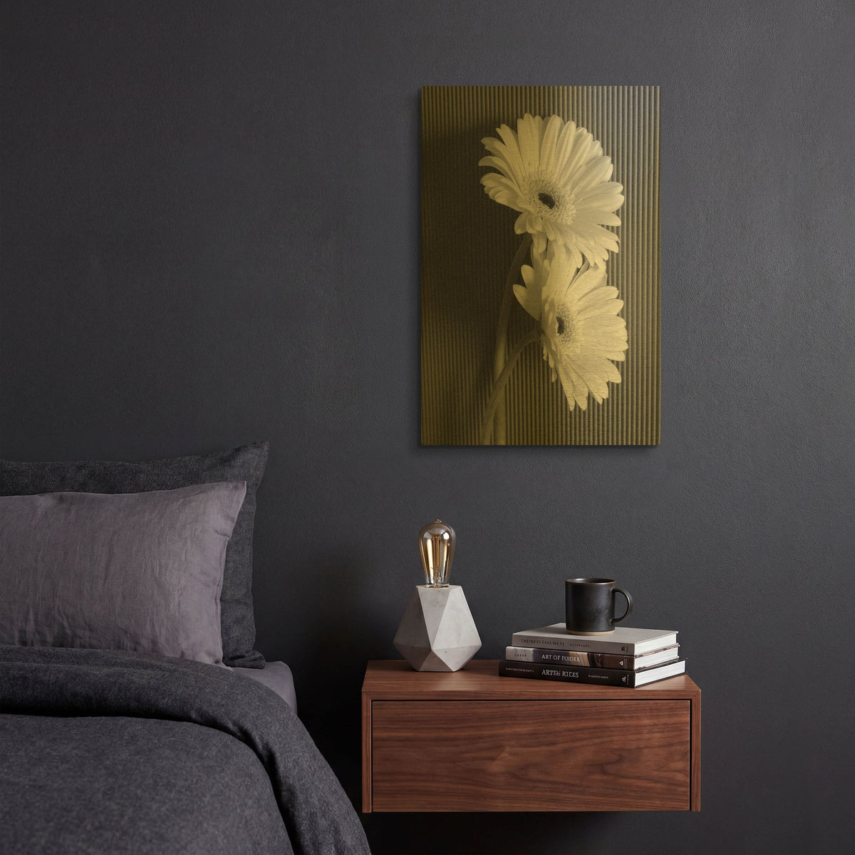 'Fresh Cut Daisy I' By Debra Van Swearingen Gold Metal Wall Art