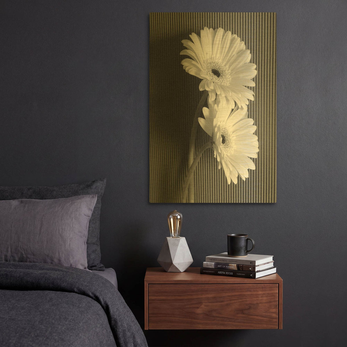 'Fresh Cut Daisy I' By Debra Van Swearingen Gold Metal Wall Art