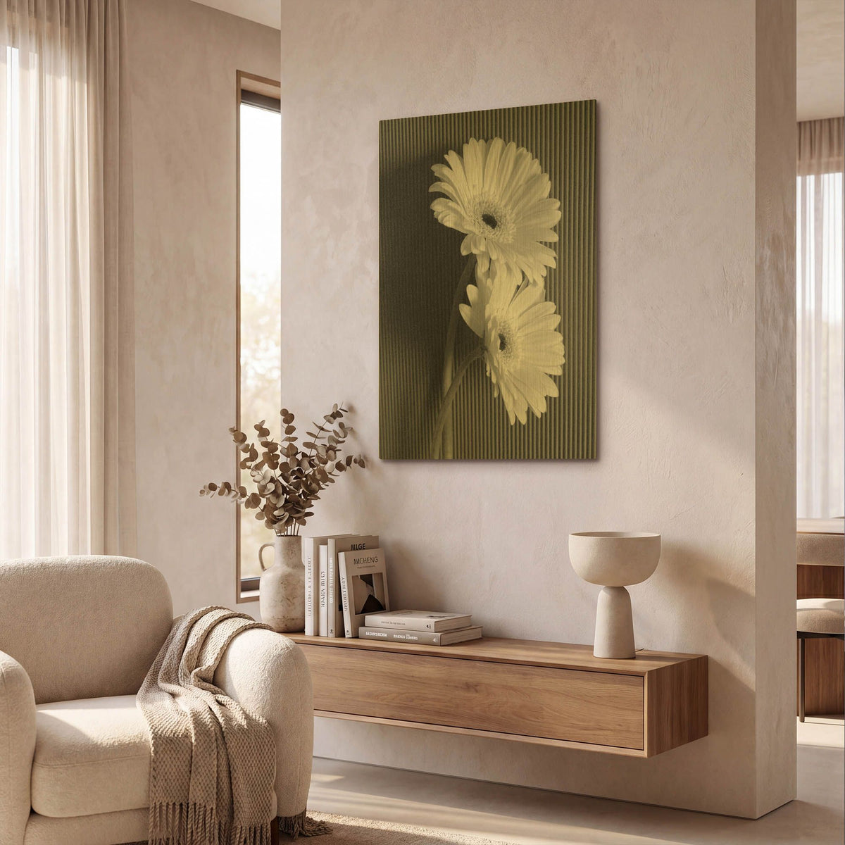 'Fresh Cut Daisy I' By Debra Van Swearingen Gold Metal Wall Art