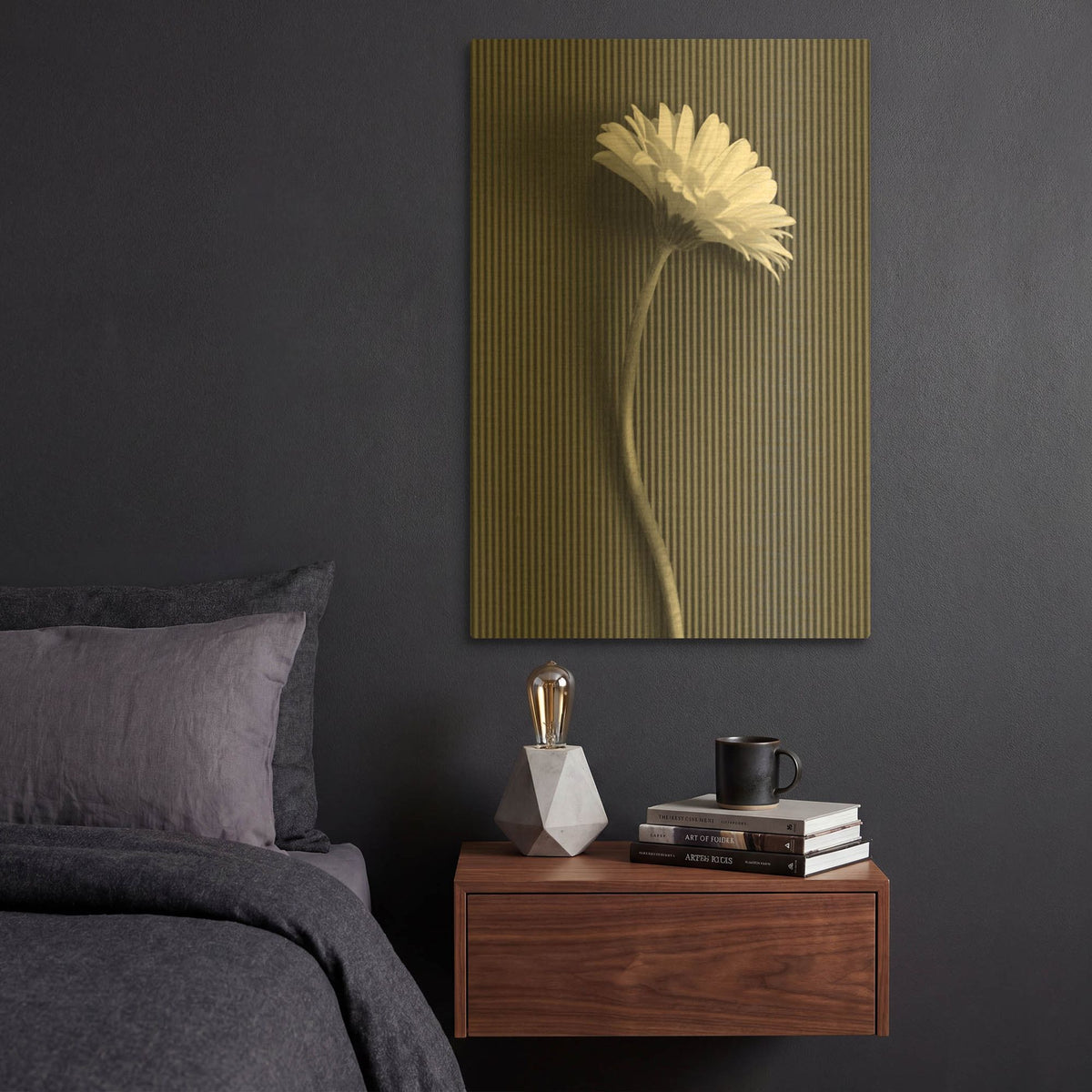 'Fresh Cut Daisy III' By Debra Van Swearingen Gold Metal Wall Art