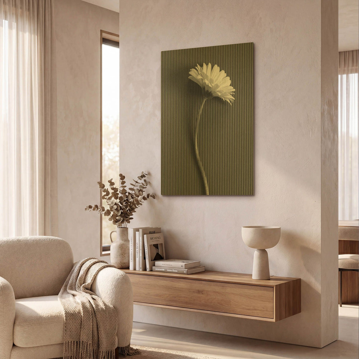 'Fresh Cut Daisy III' By Debra Van Swearingen Gold Metal Wall Art