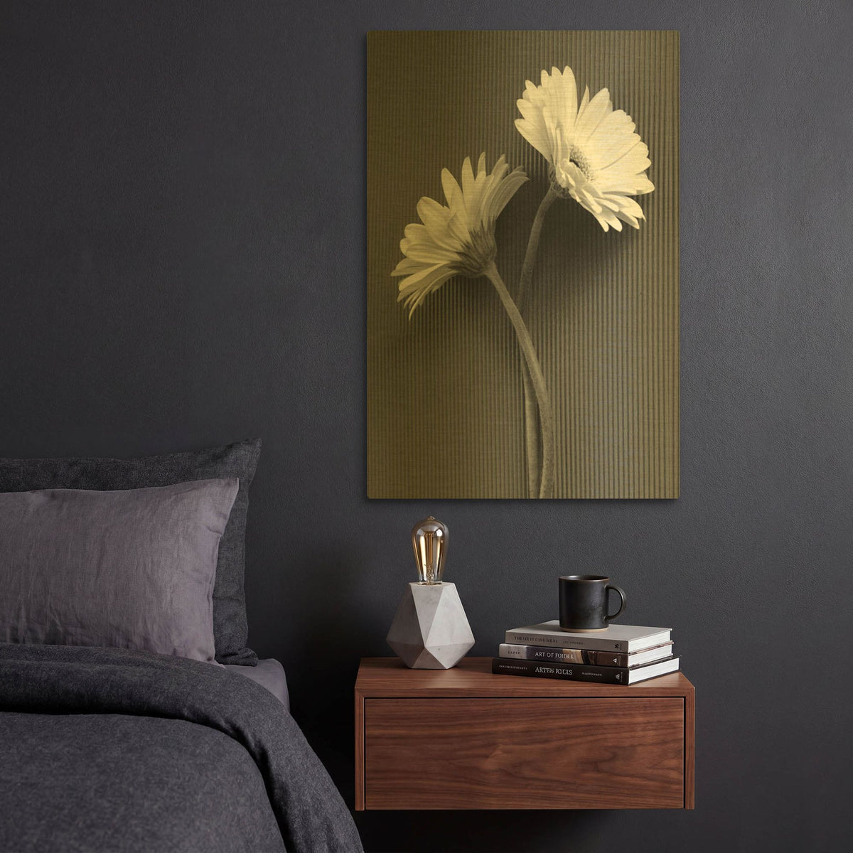 'Fresh Cut Daisy IV' By Debra Van Swearingen Gold Metal Wall Art