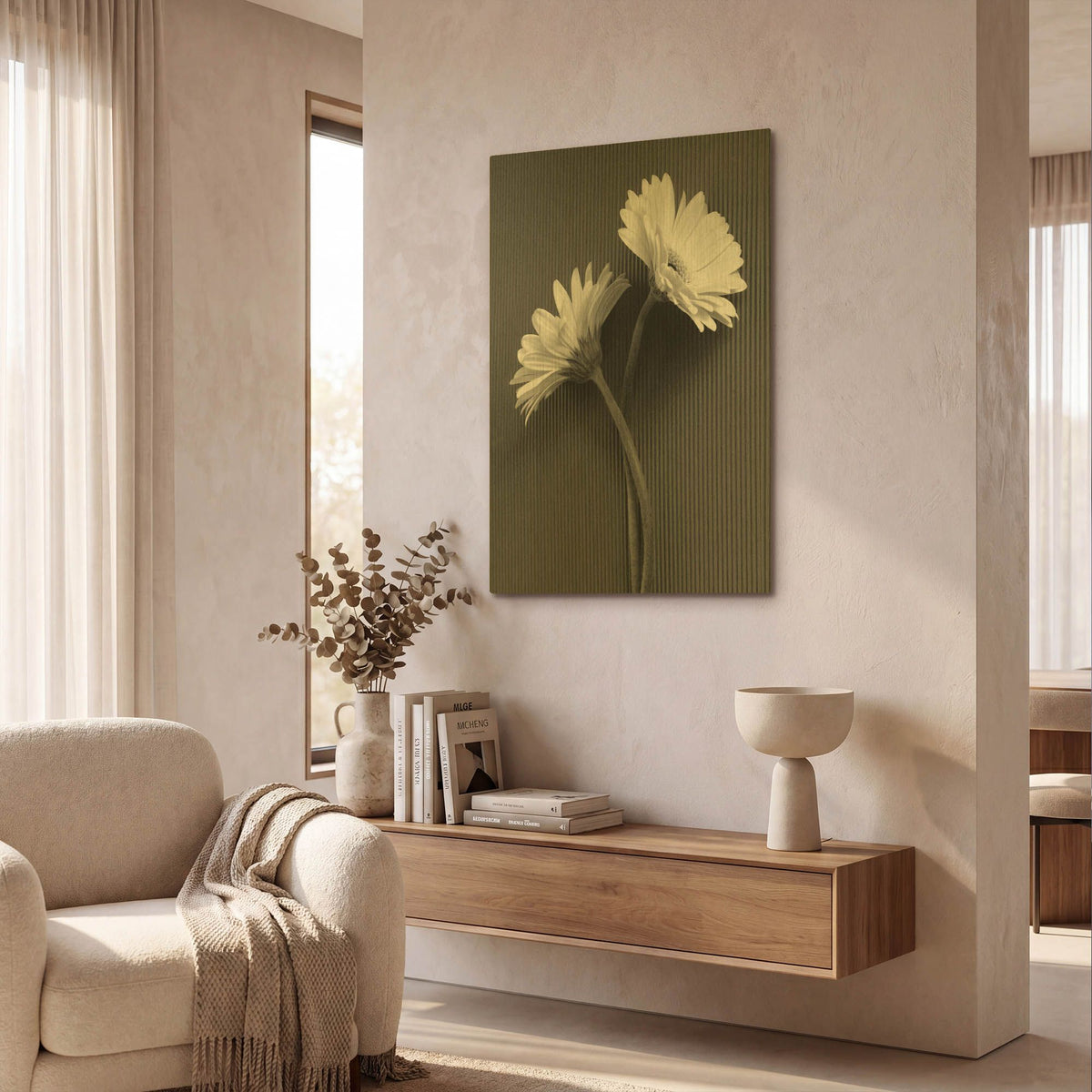 'Fresh Cut Daisy IV' By Debra Van Swearingen Gold Metal Wall Art