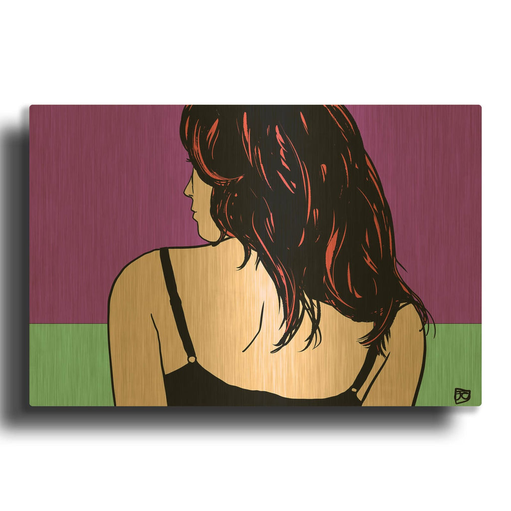 'August 2' By Giuseppe Cristiano Gold Metal Wall Art
