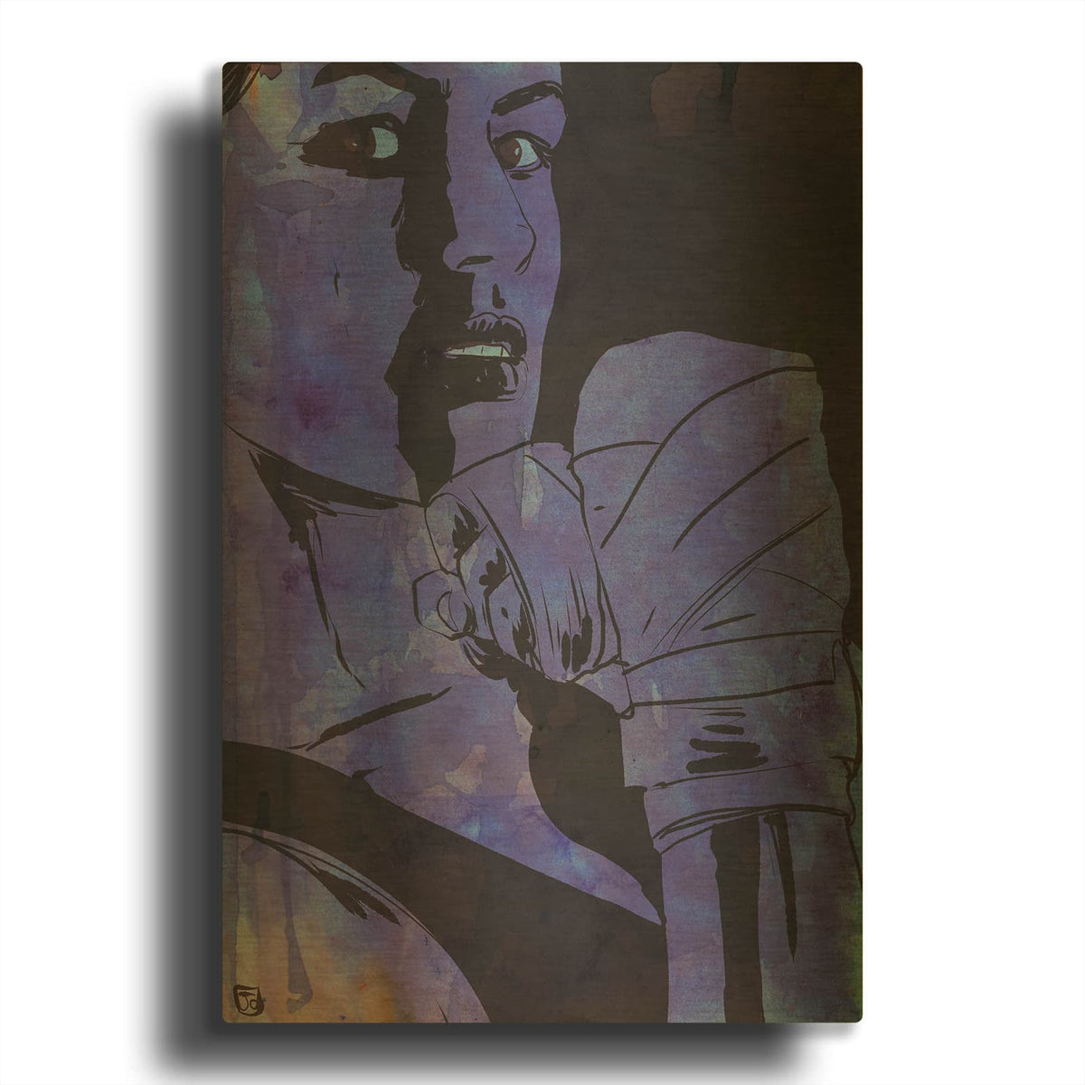 'Boxing Club 7' By Giuseppe Cristiano Gold Metal Wall Art