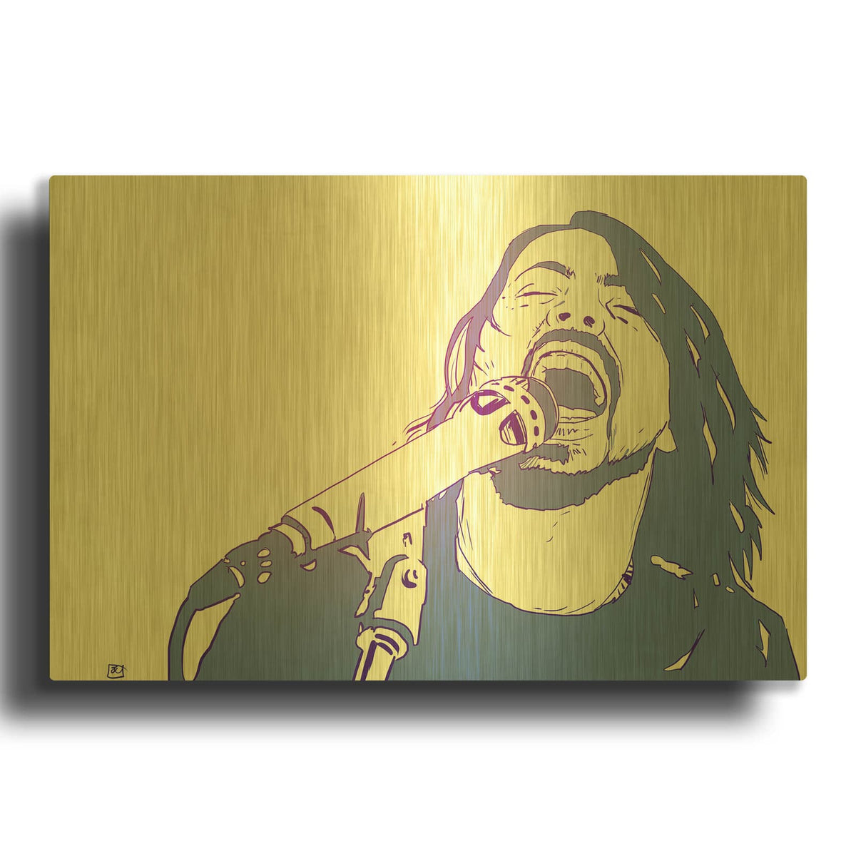 'Dave' By Giuseppe Cristiano Gold Metal Wall Art