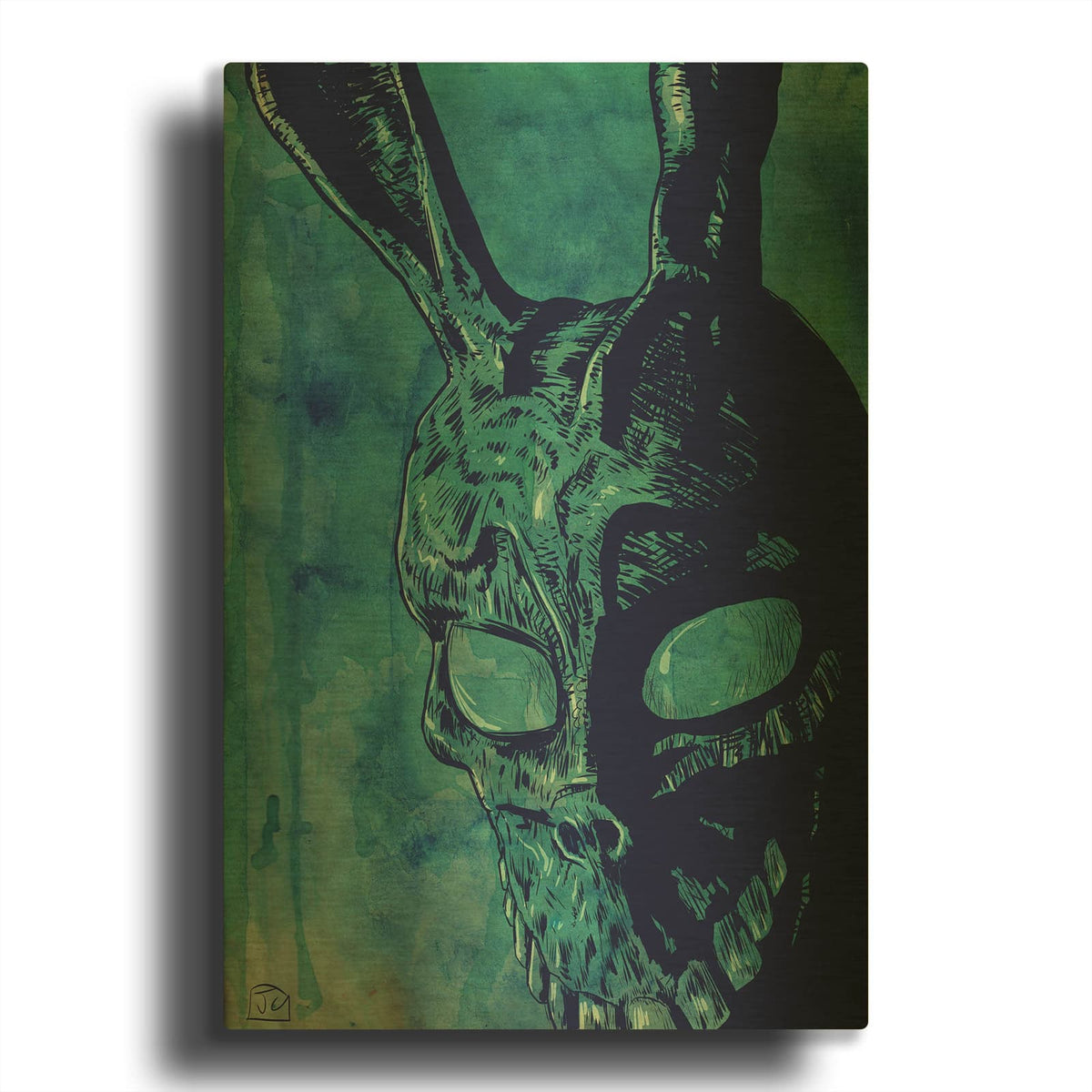 'Donnie Darko' By Giuseppe Cristiano Gold Metal Wall Art