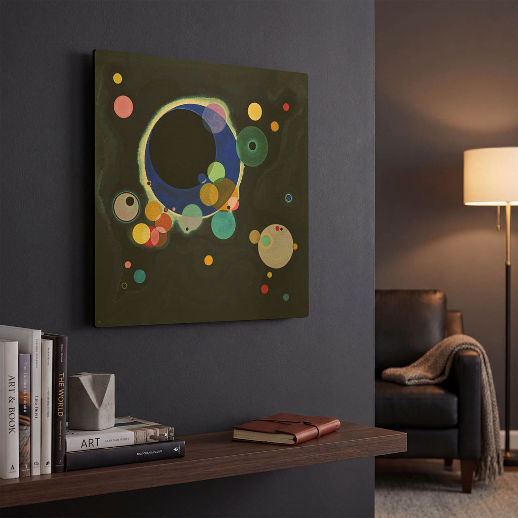 'Several Circles' By Wassily Kandinsky Gold Metal Wall Art