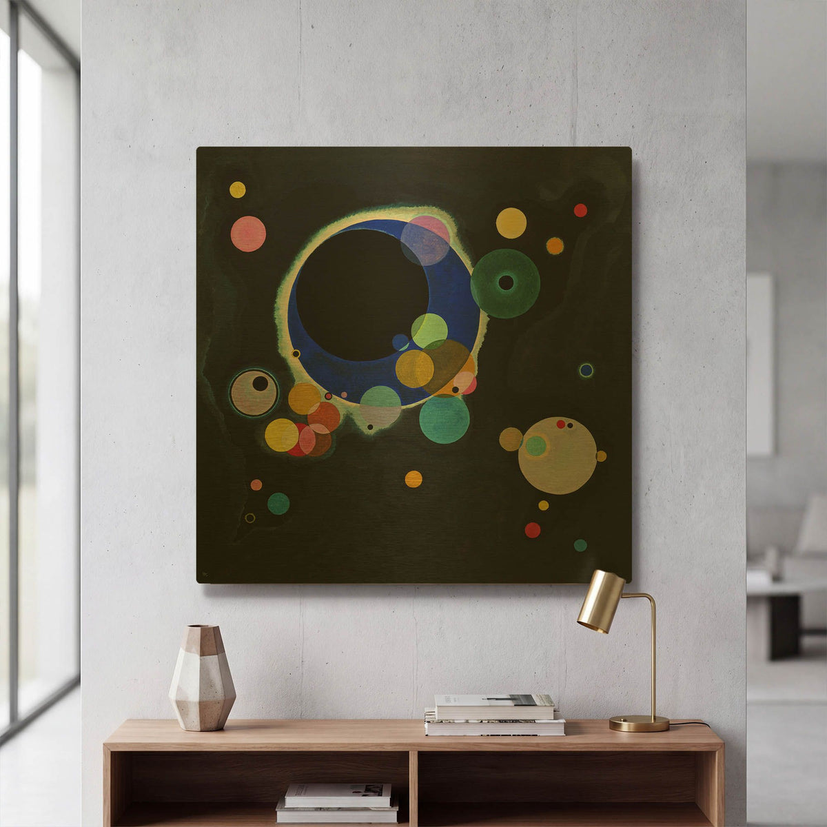 'Several Circles' By Wassily Kandinsky Gold Metal Wall Art