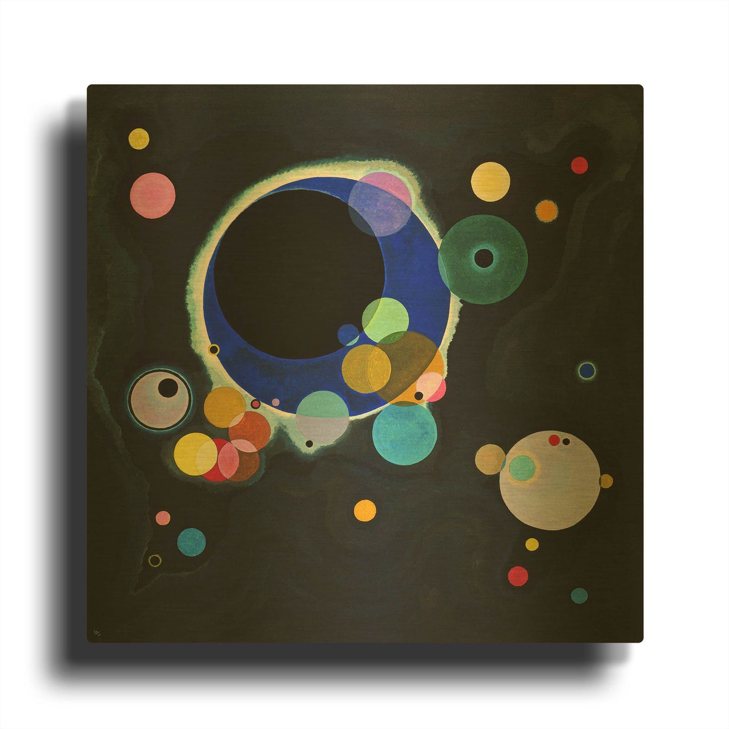 'Several Circles' By Wassily Kandinsky Gold Metal Wall Art