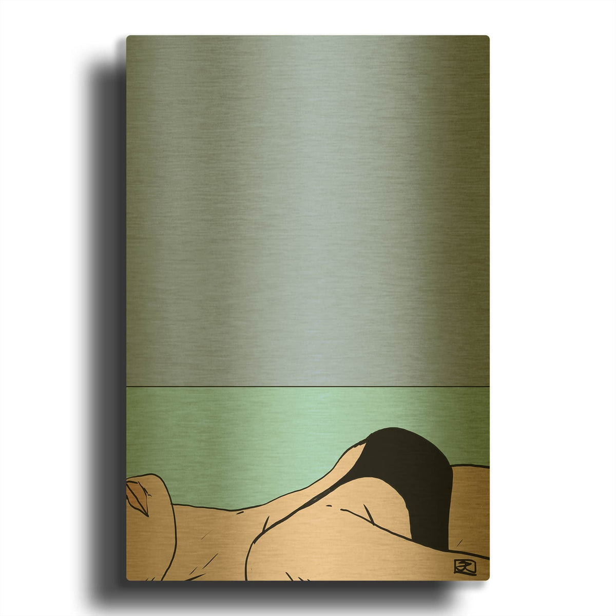 'Sea II' By Giuseppe Cristiano Gold Metal Wall Art